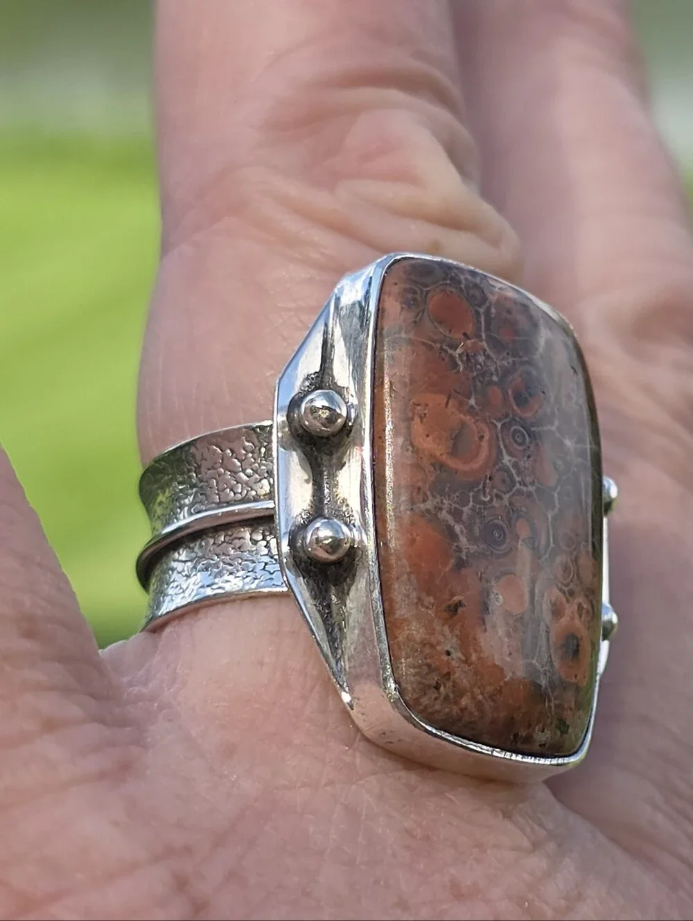 Cherry Creek Jasper Gemstone Ring In 925 Sterling Silver (7)